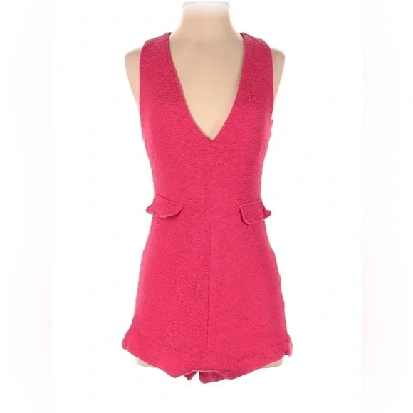 Zara Sleeveless V Neck Mini Pink XS Romper - Picture 3 of 8